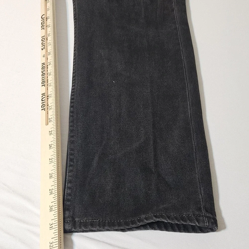 Levis 505 Straight Leg Regular Fits 38x31 Black Classic Denim Jeans‎